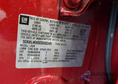 2014 Chevrolet Captiva Ltz from USA, damaged, VIN 3GNAL4EK5ES682345